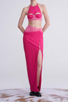 OUDE WAAG double-layer hanging slit slit skirt OW-23SS-SK02 pink